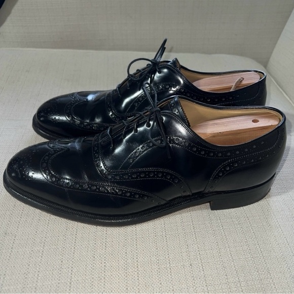 Johnston & Murphy Shoes Men’s 9E/C Black Heritage Wingtip Oxfords Vintage main image 4